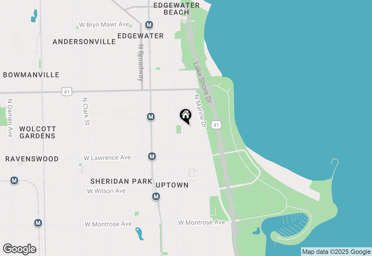 Map of 919-923 W Margate Terrace #3E, Chicago, IL 60640