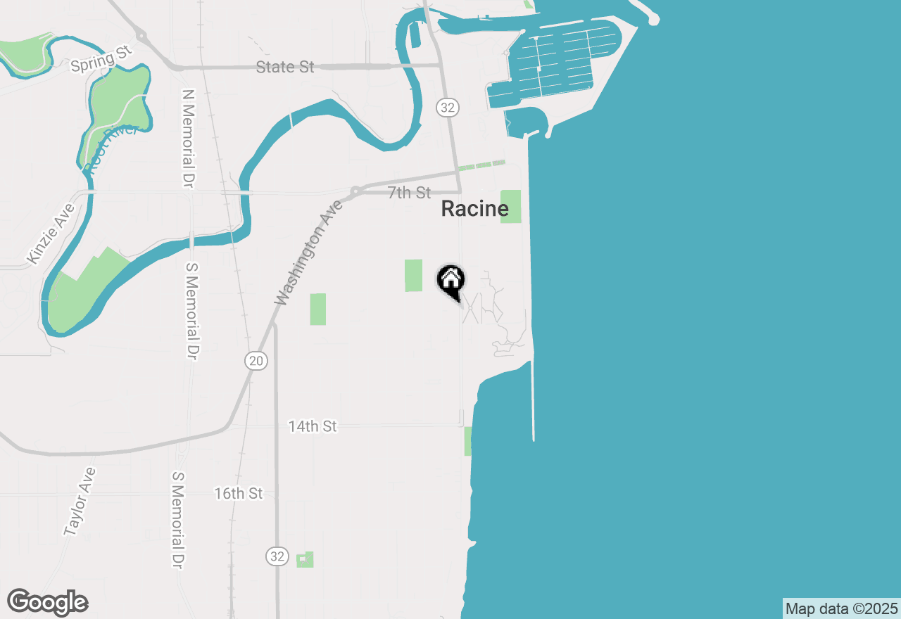Map of 1024 Main St, Racine, WI 53403