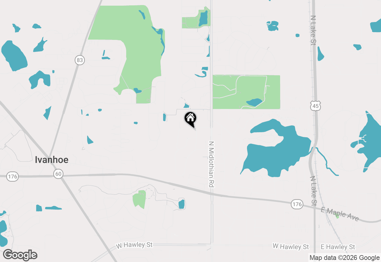 Map of 1041 Evergreen Street, Mundelein, IL 60060