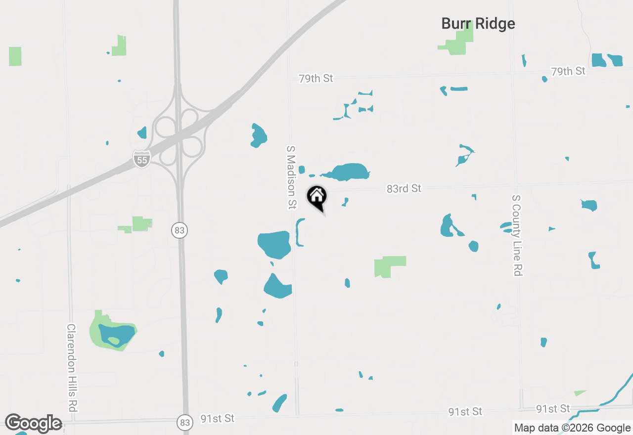 Map of 8425 Charleston Drive, Burr Ridge, IL 60527