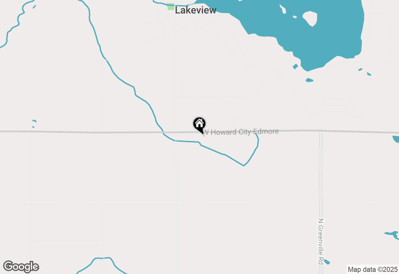 Map of 9743 W Howard City Edmore Road, Lakeview, MI 48850