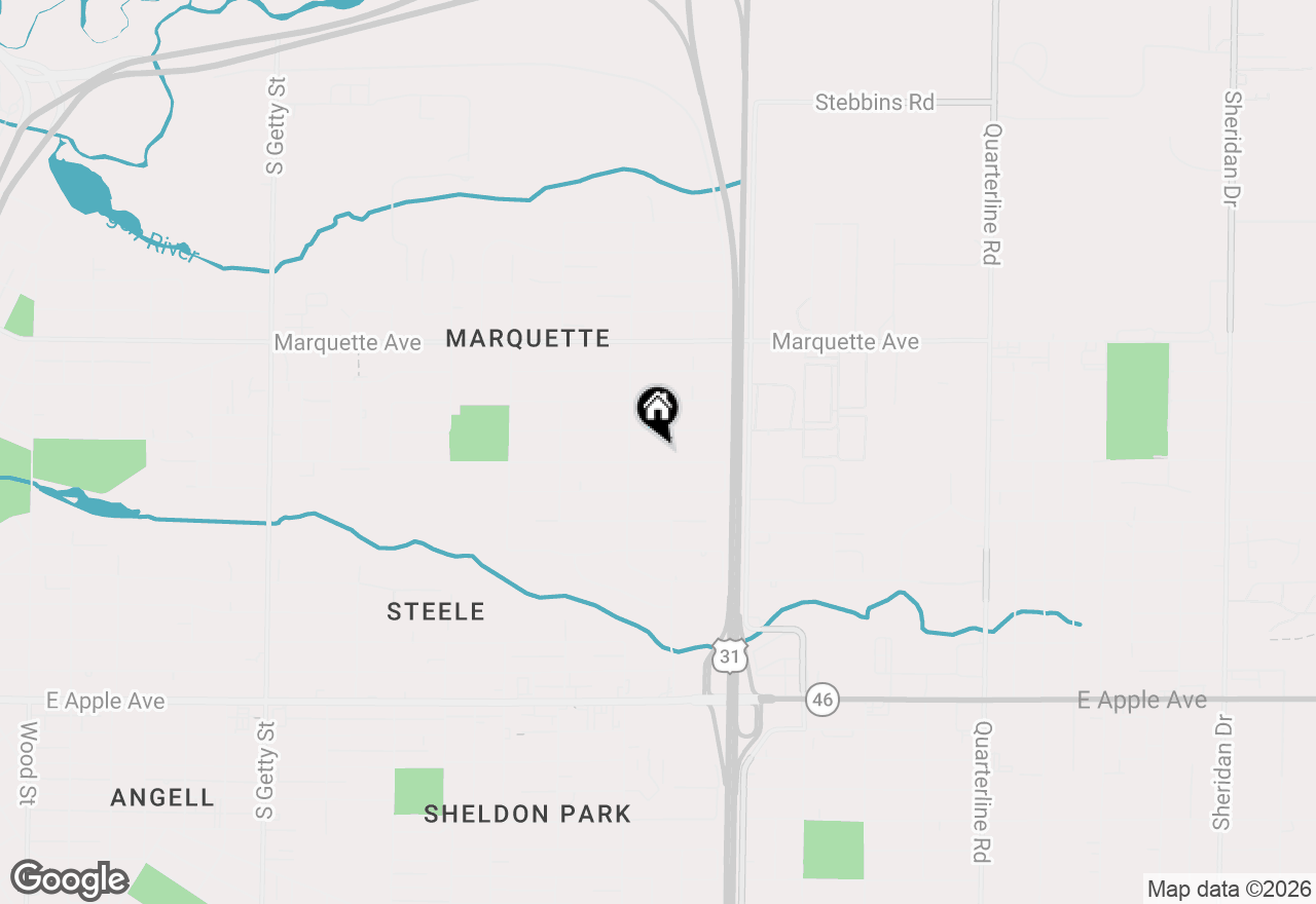 Map of 1450 Wesley Avenue, Muskegon, MI 49442
