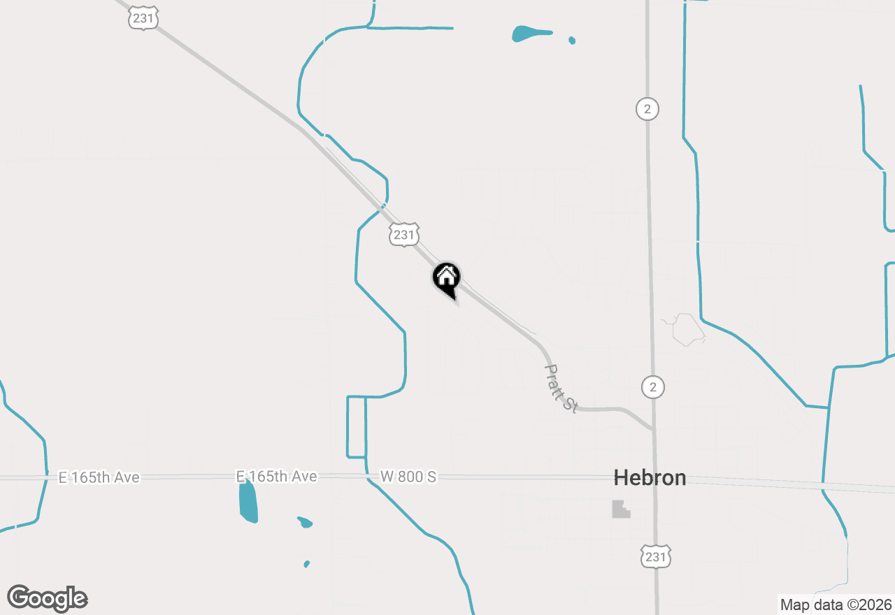 Map of 437 Fry Street, Hebron, IN 46341
