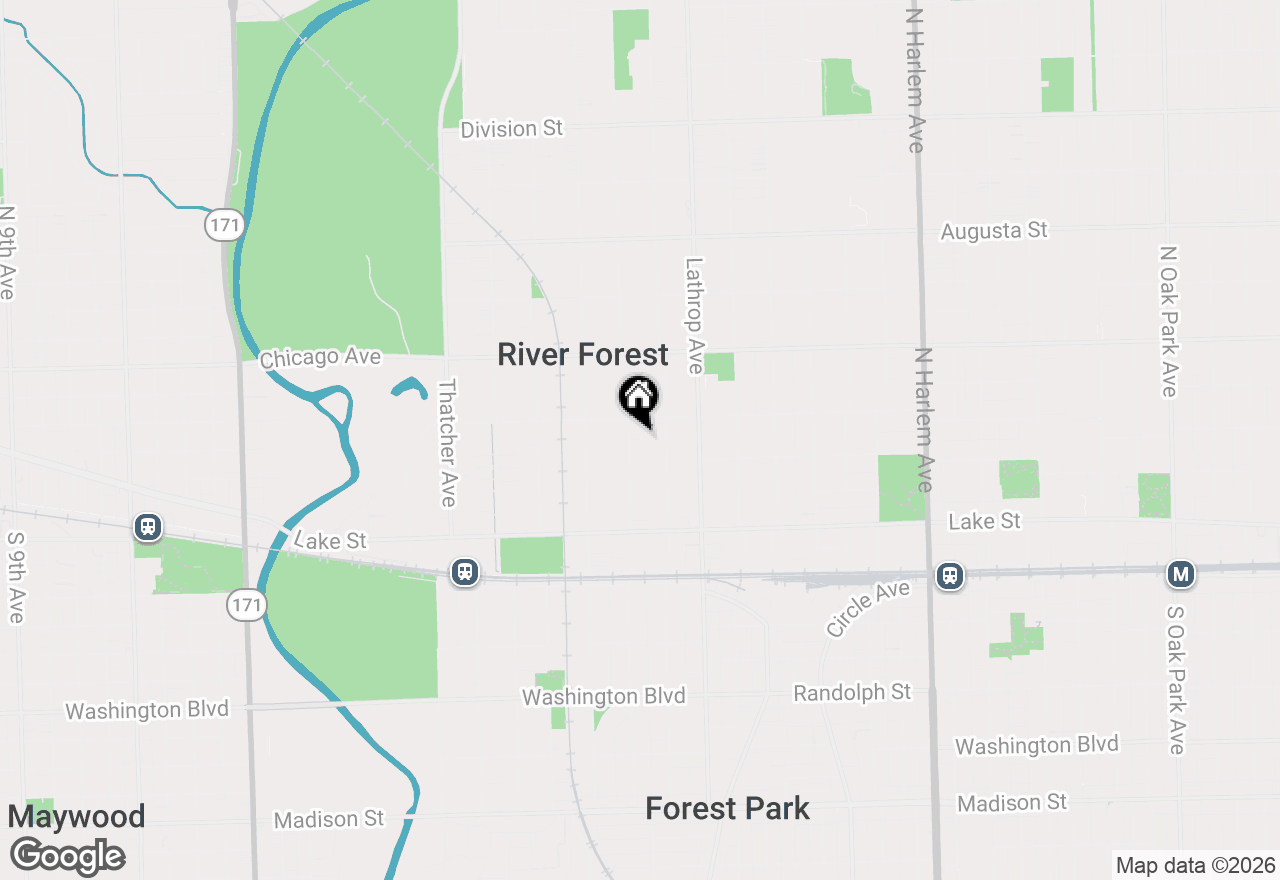 Map of 617 Franklin Avenue, River Forest, IL 60305