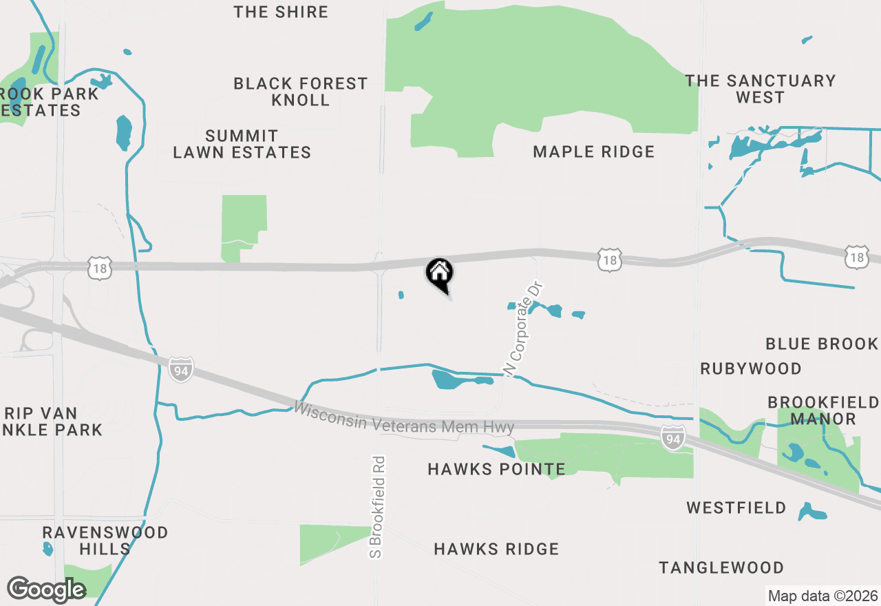 Map of 18275 Brookfield Lake Dr, Brookfield, WI 53045