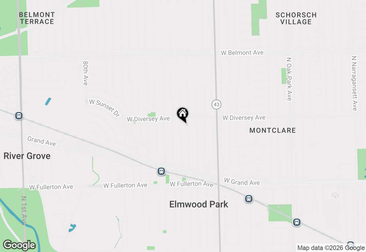 Map of 2722 74th Avenue #1, Elmwood Park, IL 60707