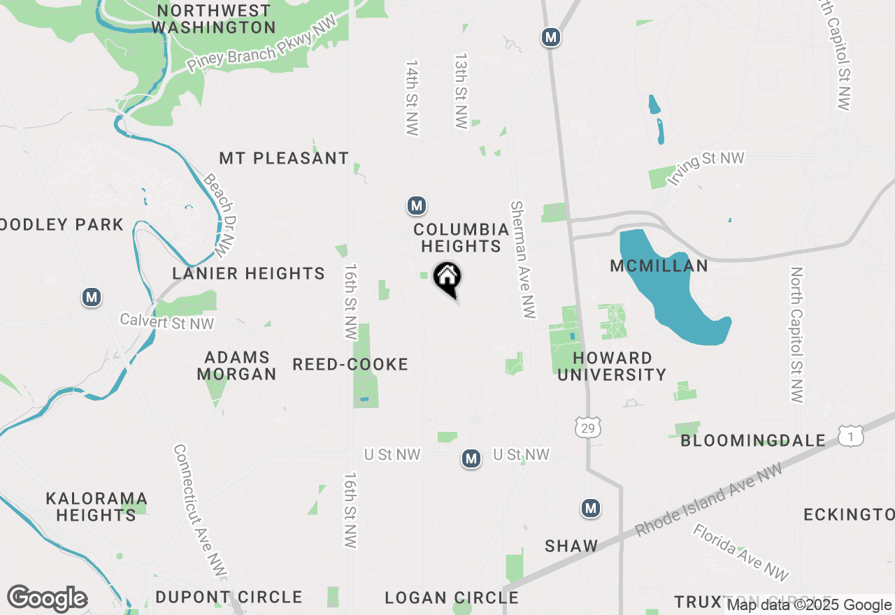 Map of 1321 Euclid Street Nw #301, Washington, DC 20009