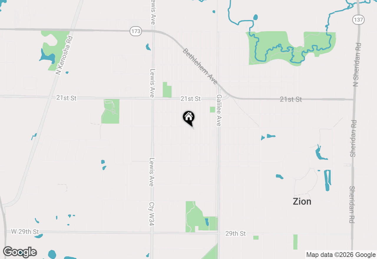 Map of 2302 Horeb Avenue, Zion, IL 60099