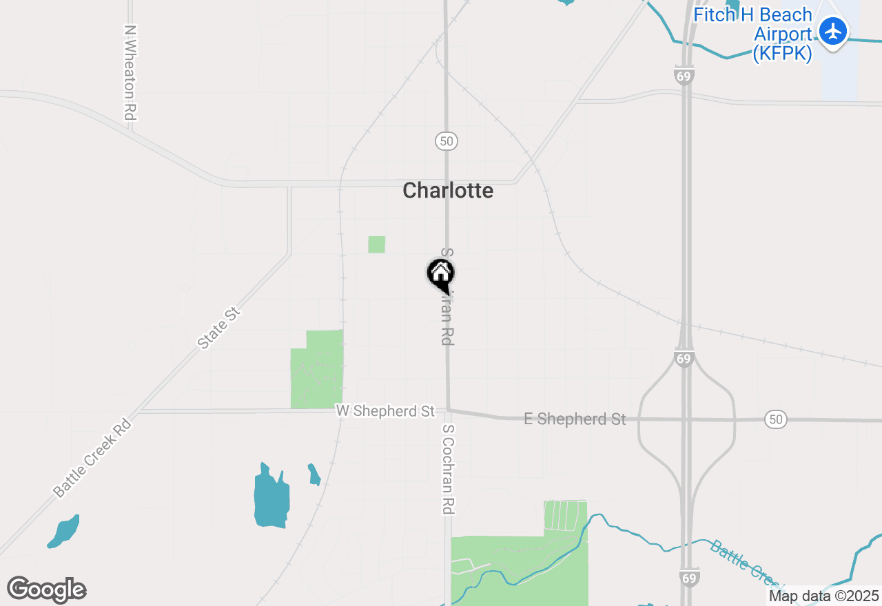 Map of 402 S Cochran Avenue, Charlotte, MI 48813