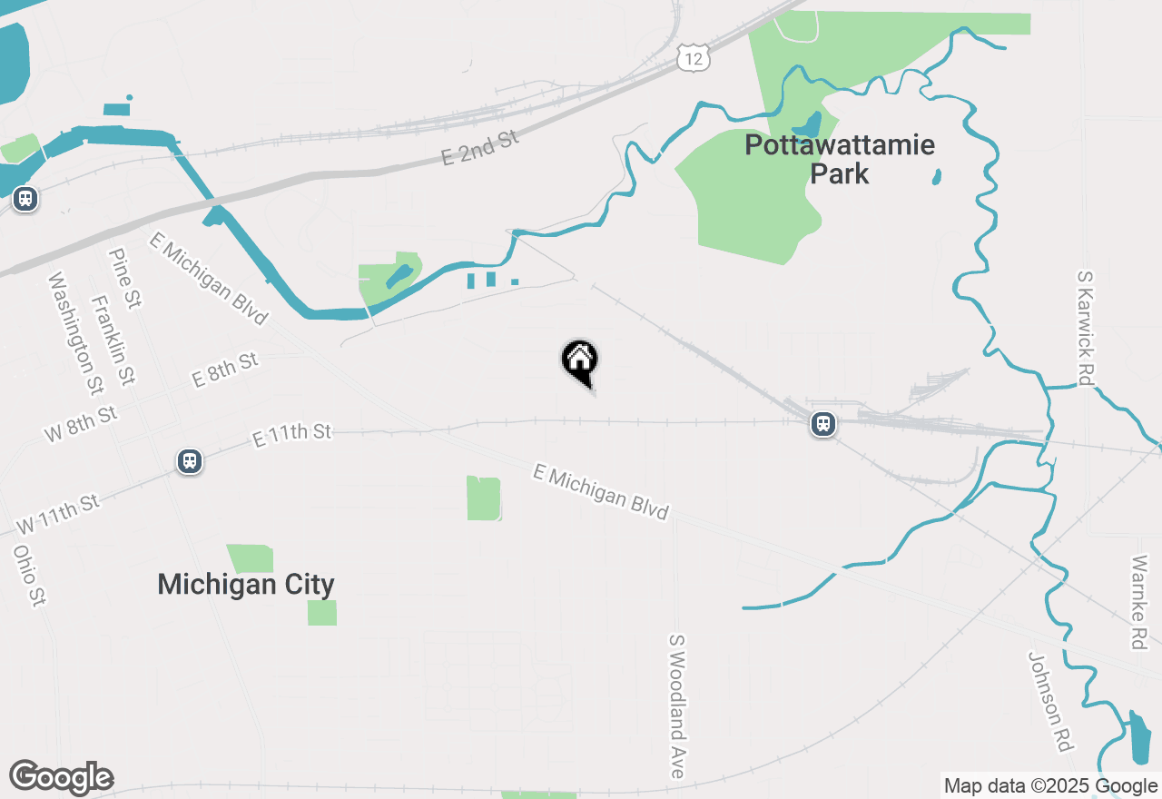 Map of 631 Walker Street, Michigan City, IN 46360