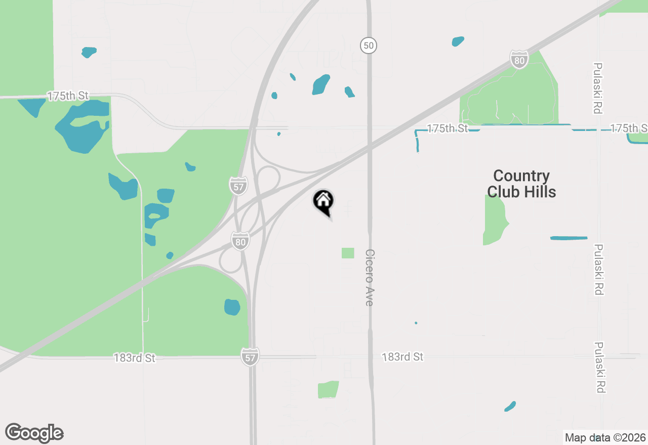 Map of 17900 Poplar Lane, Country Club Hills, IL 60478