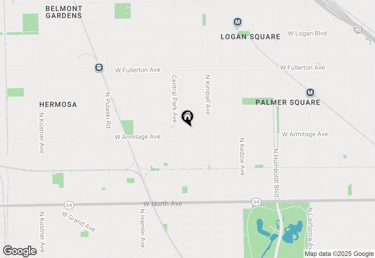 Map of 2023 N Drake Avenue #3N, Chicago, IL 60647