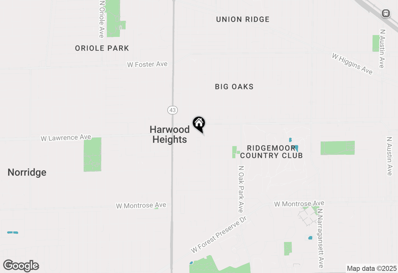 Map of 4715 N Ronald Street, Harwood Heights, IL 60706