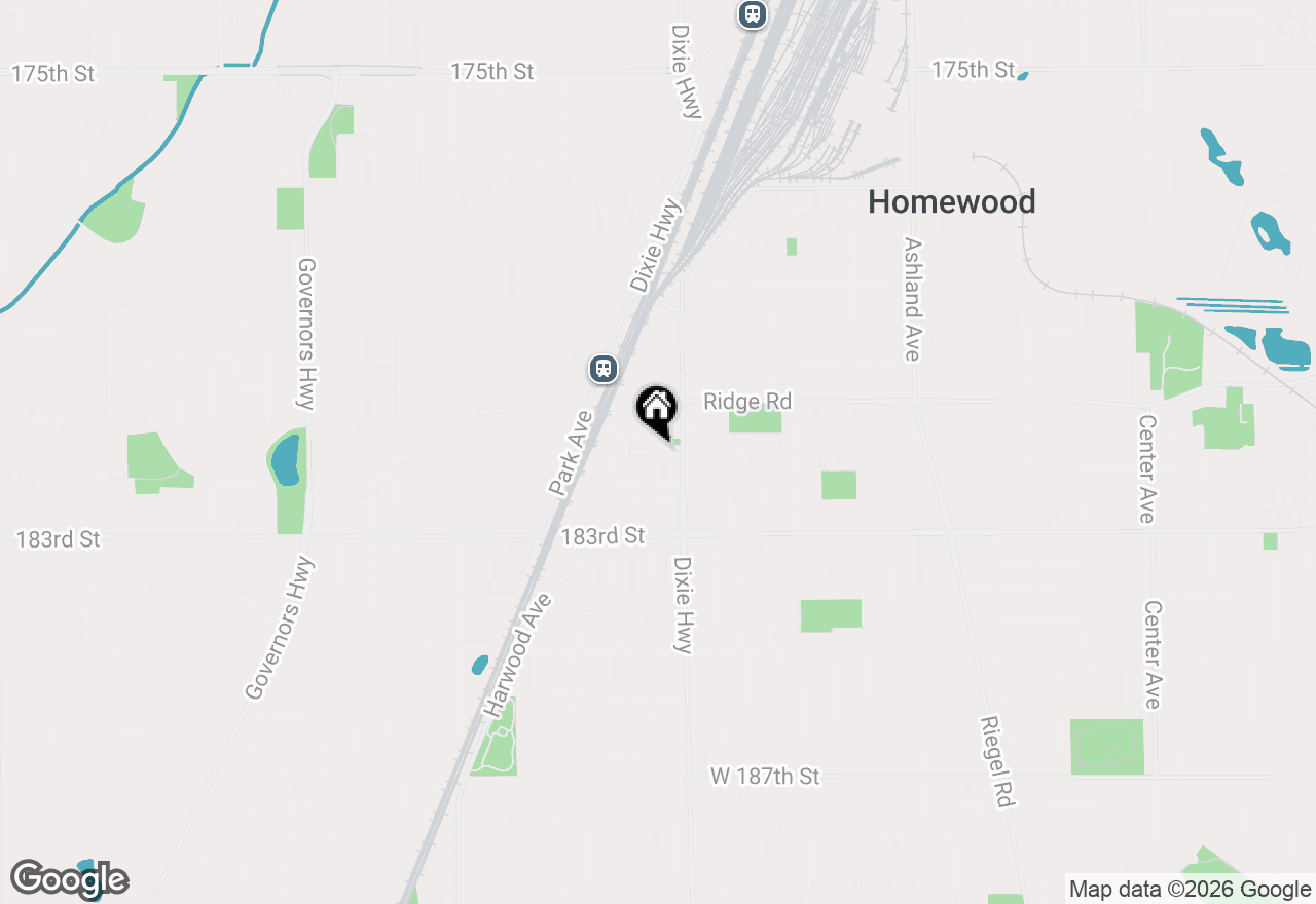 Map of 18137 Martin Avenue #1NE, Homewood, IL 60430