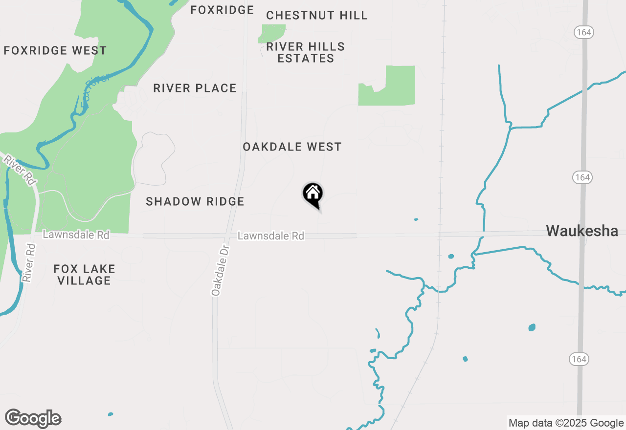 Map of S46W25179 Black Oak Ct, Waukesha, WI 53189