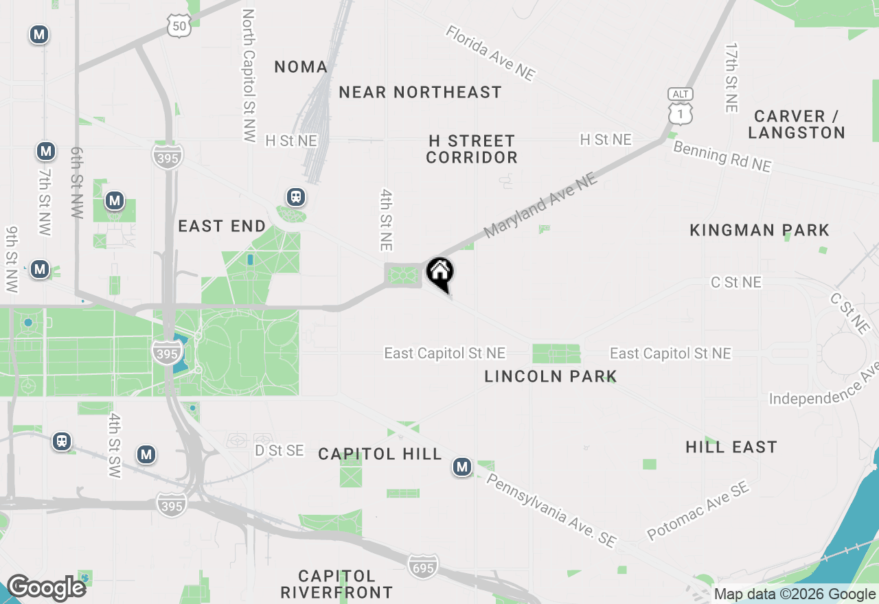 Map of 639 Massachusetts Avenue Ne #1, Washington, DC 20002