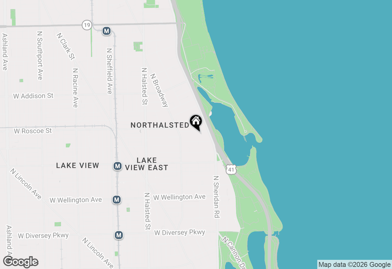 Map of 507 W Roscoe Street #2, Chicago, IL 60657