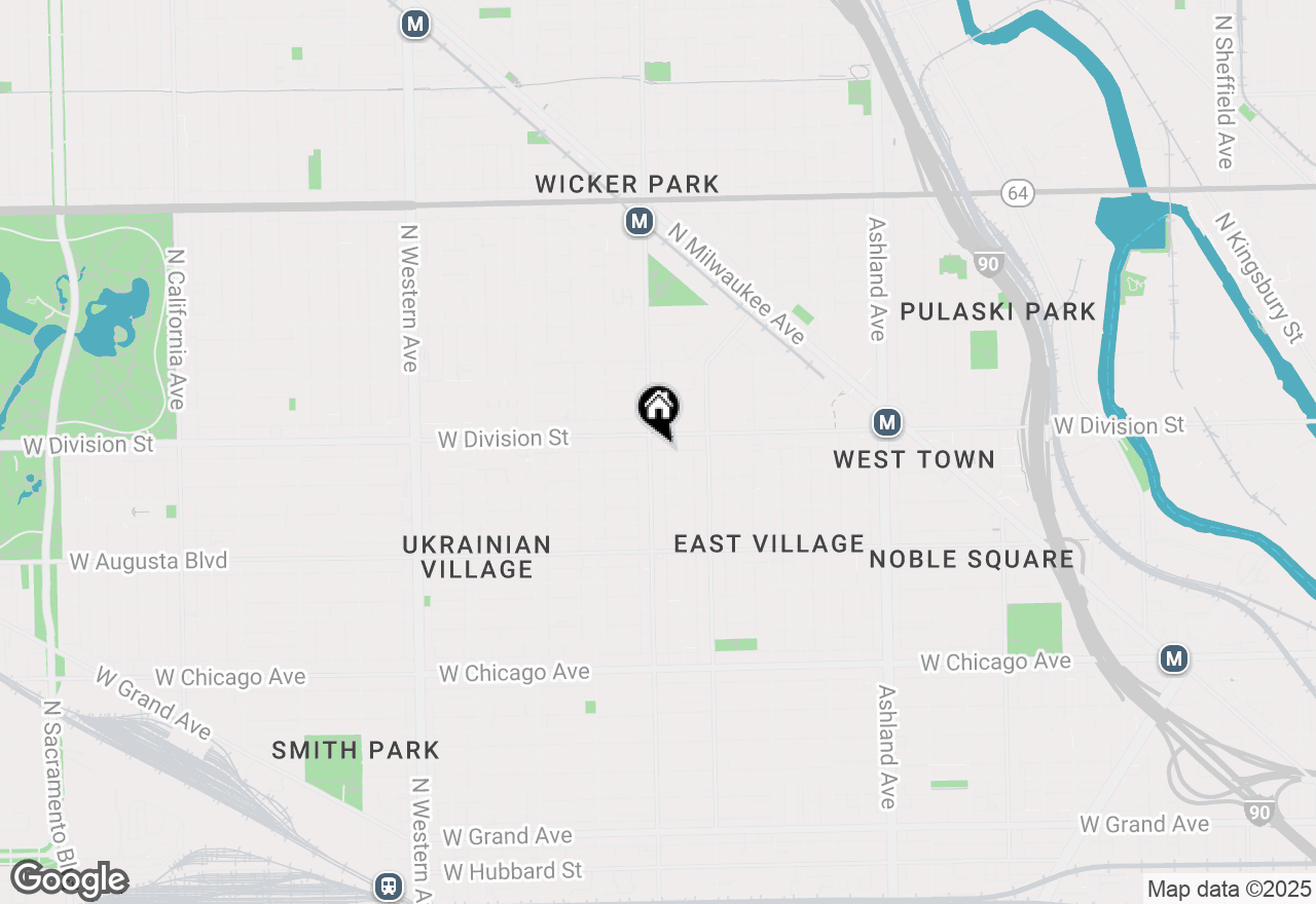 Map of 1143 N Damen Avenue #2, Chicago, IL 60622