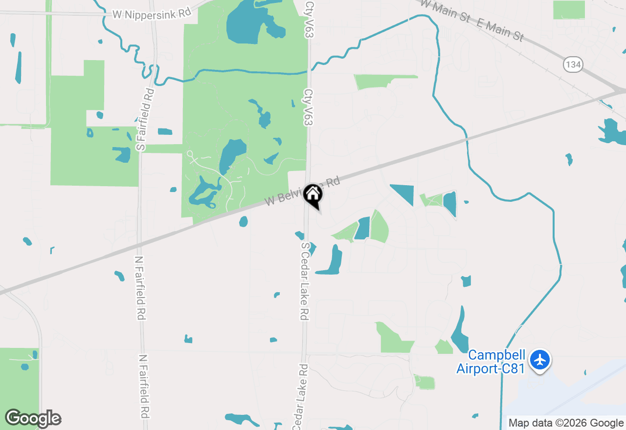 Map of 606 S Beacon Lane, Round Lake, IL 60073