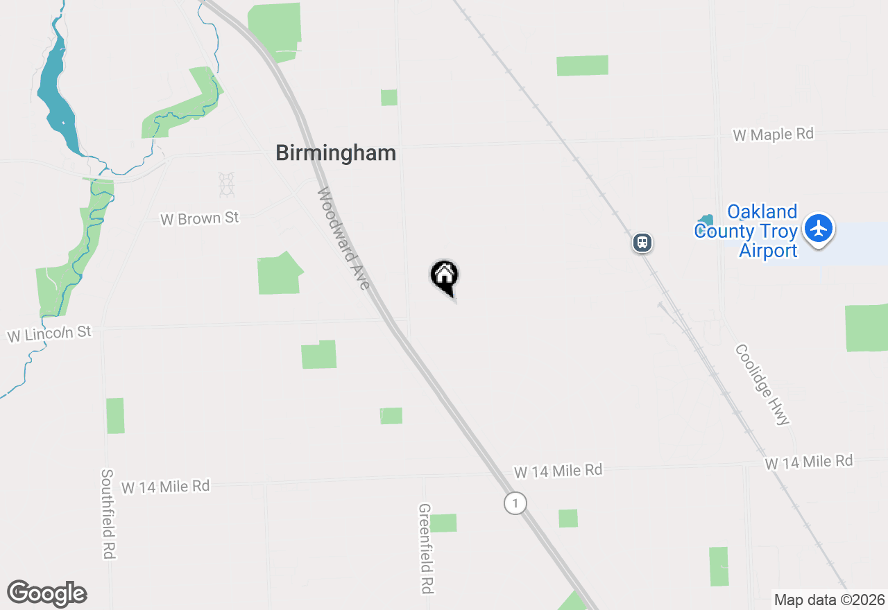 Map of 1334 Cole Street, Birmingham, MI 48009
