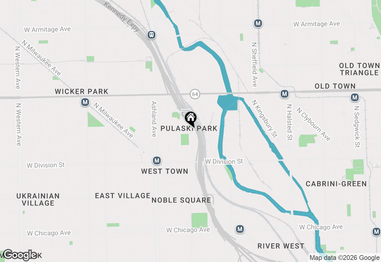 Map of 1357 N Noble Street #4, Chicago, IL 60622