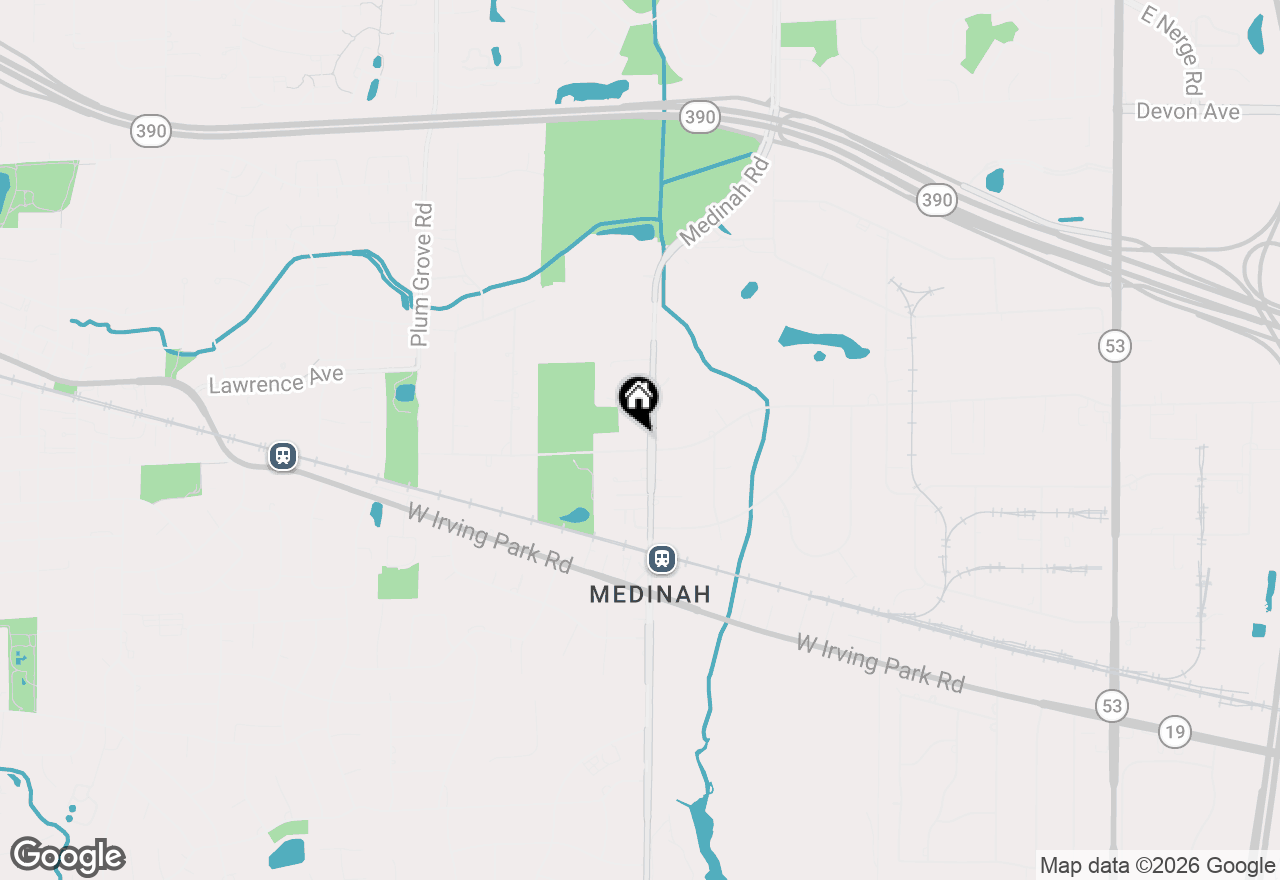 Map of 22W337 Thorndale Avenue, Medinah, IL 60157