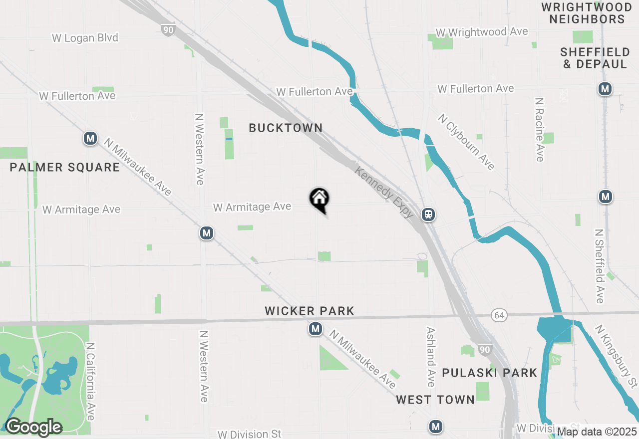 Map of 1931 N Damen Avenue #2S, Chicago, IL 60647