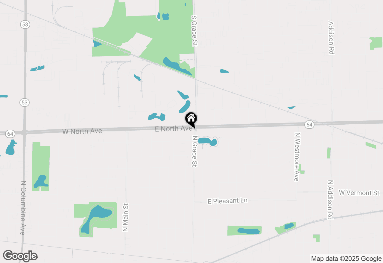 Map of 343 E North Avenue, Lombard, IL 60148