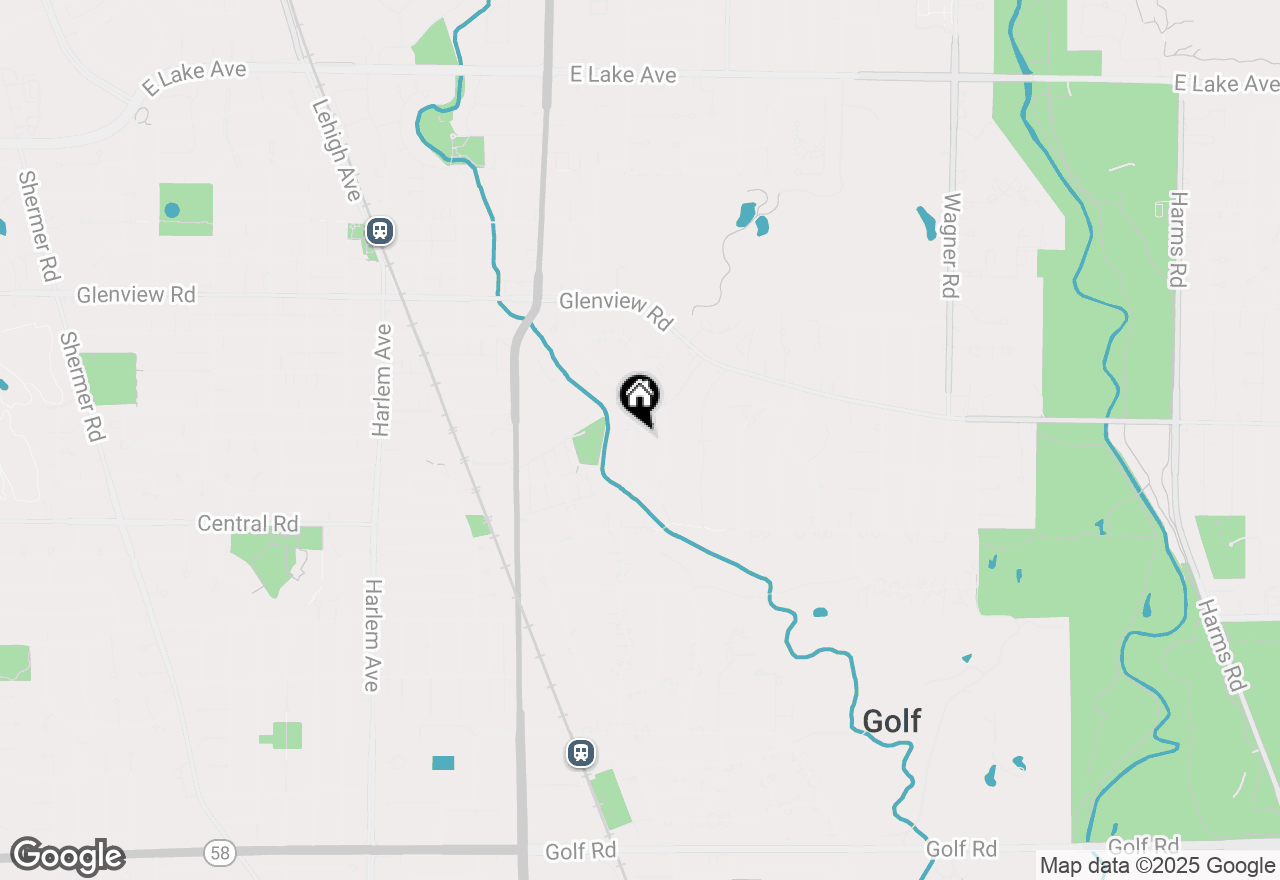 Map of 735 Raleigh Road, Glenview, IL 60025