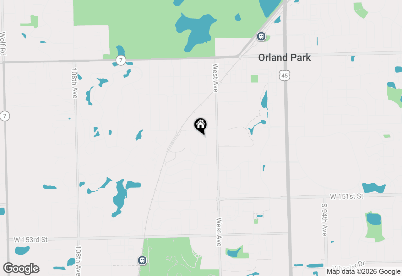 Map of 14735 Highland Avenue, Orland Park, IL 60462