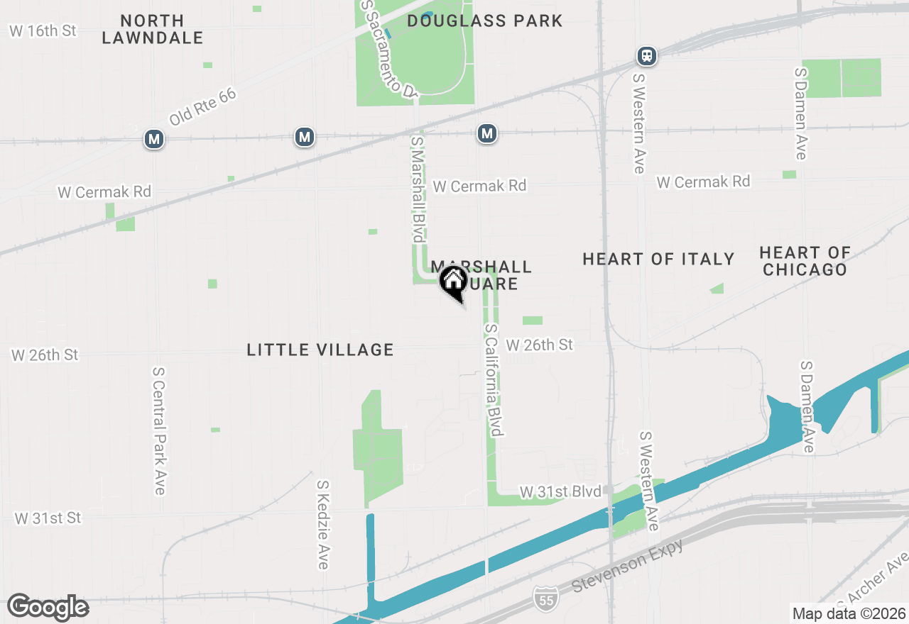 Map of 2841 W 25th Street, Chicago, IL 60623