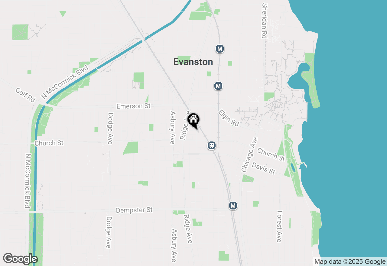 Map of 1720 Oak Avenue #407, Evanston, IL 60201