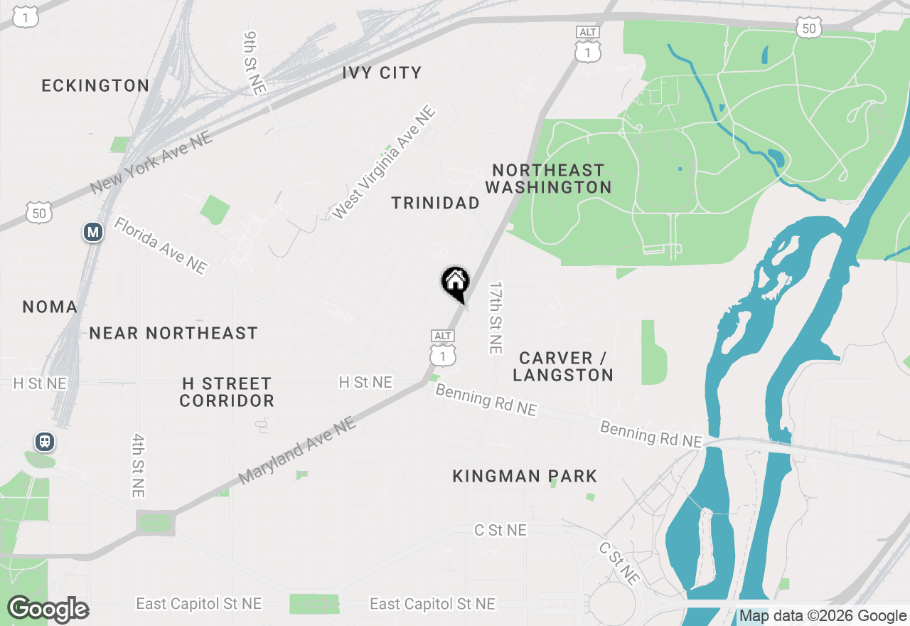 Map of 1040 Bladensburg Road Ne #0B, Washington, DC 20002