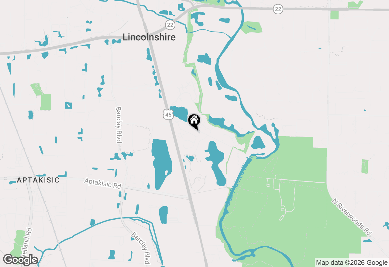 Map of 307 Camberley Lane, Lincolnshire, IL 60069