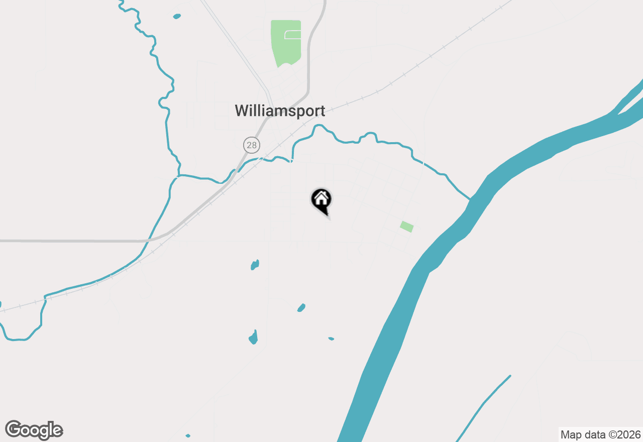 Map of 310 Lincoln Street, Williamsport, IN 47993