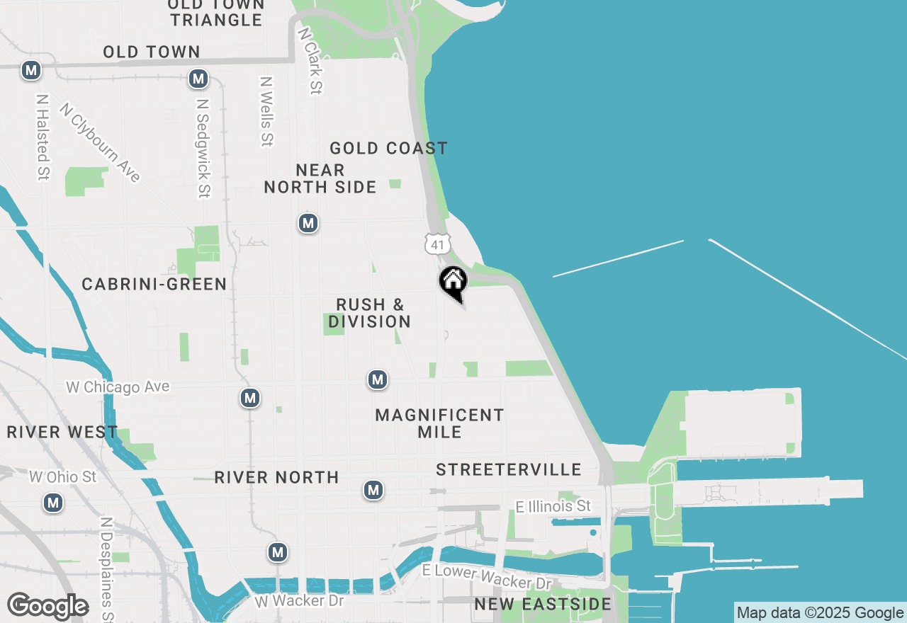 Map of 159 E Walton Place #18A, Chicago, IL 60611