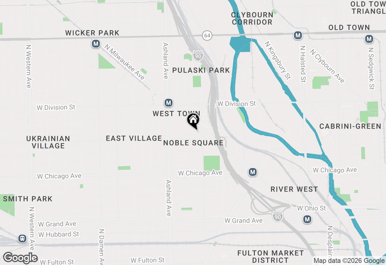 Map of 1433 W Cortez Street #3, Chicago, IL 60622