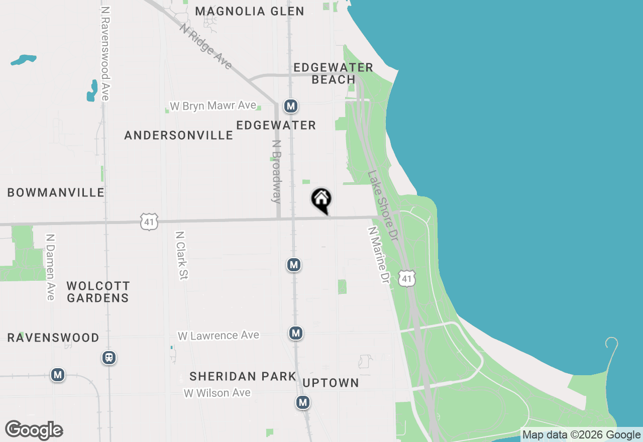 Map of 5131 N Kenmore Avenue #3S, Chicago, IL 60640