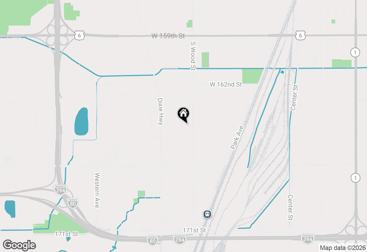Map of 16438 Honore Avenue, Markham, IL 60428