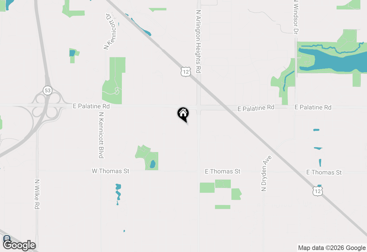 Map of 9 E Lillian Avenue, Arlington Heights, IL 60004