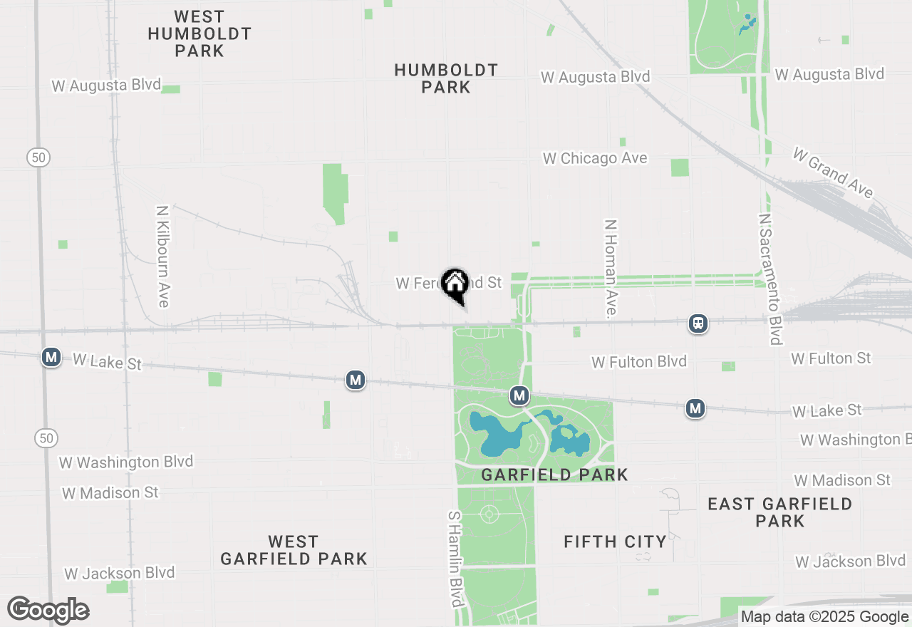 Map of 411 N Hamlin Avenue, Chicago, IL 60624