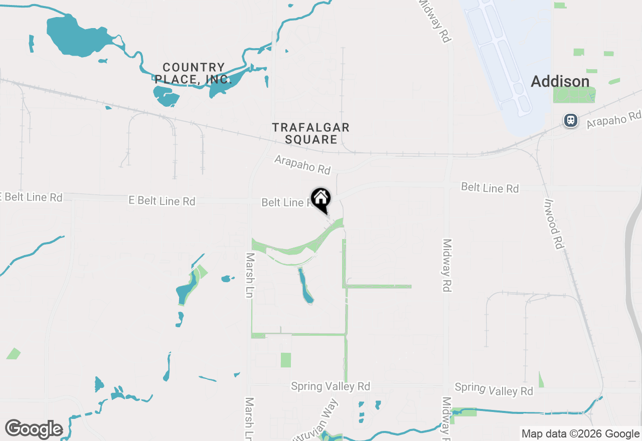 Map of 3895 Asbury Lane, Addison, TX 75001