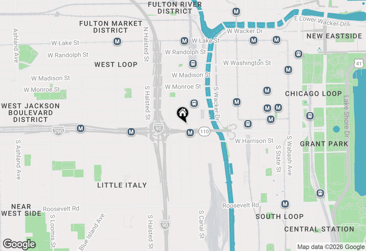 Map of 417 S Jefferson Street #102B, Chicago, IL 60607