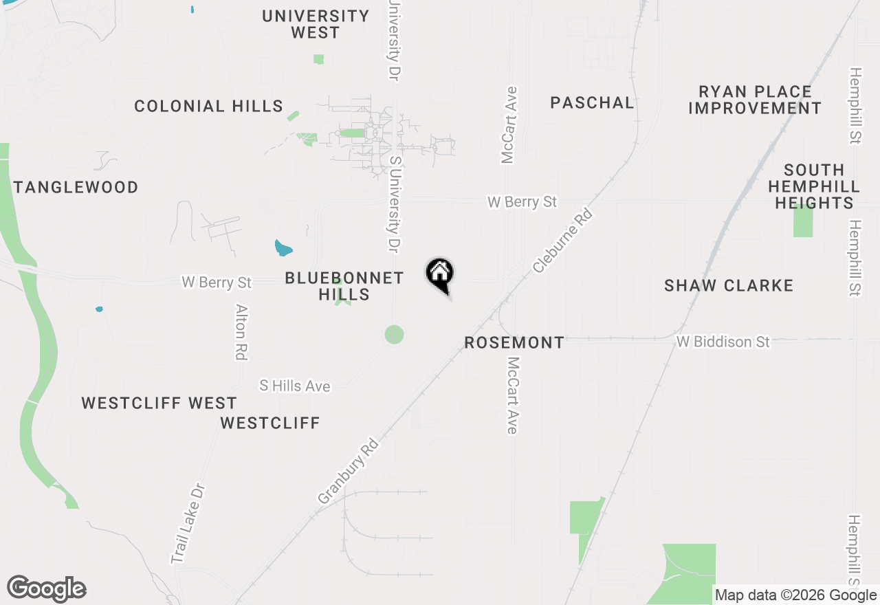 Map of 3320 Mission Street, Fort Worth, TX 76109