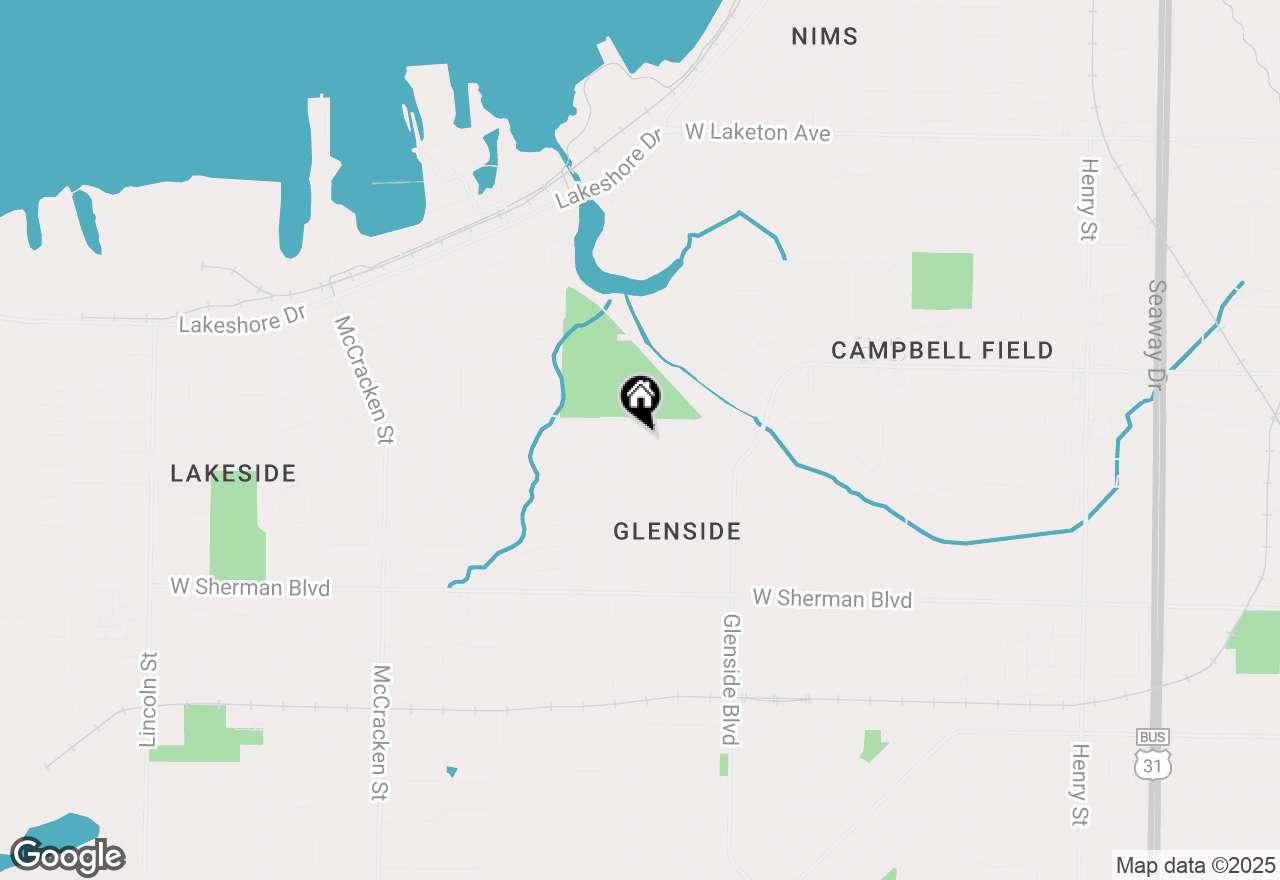 Map of 1564 Ridge Avenue, Muskegon, MI 49441