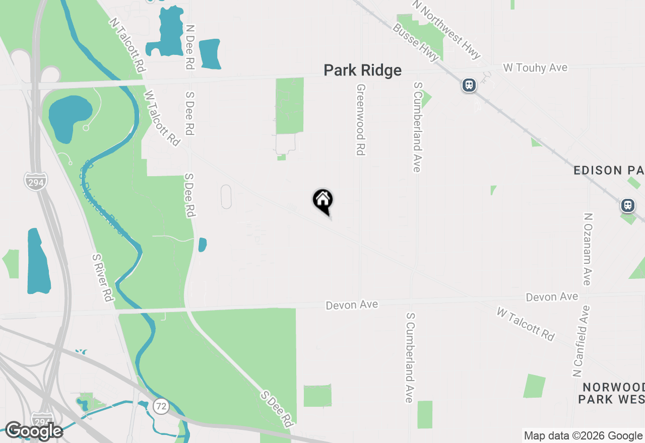 Map of 1414 W Talcott Road, Park Ridge, IL 60068