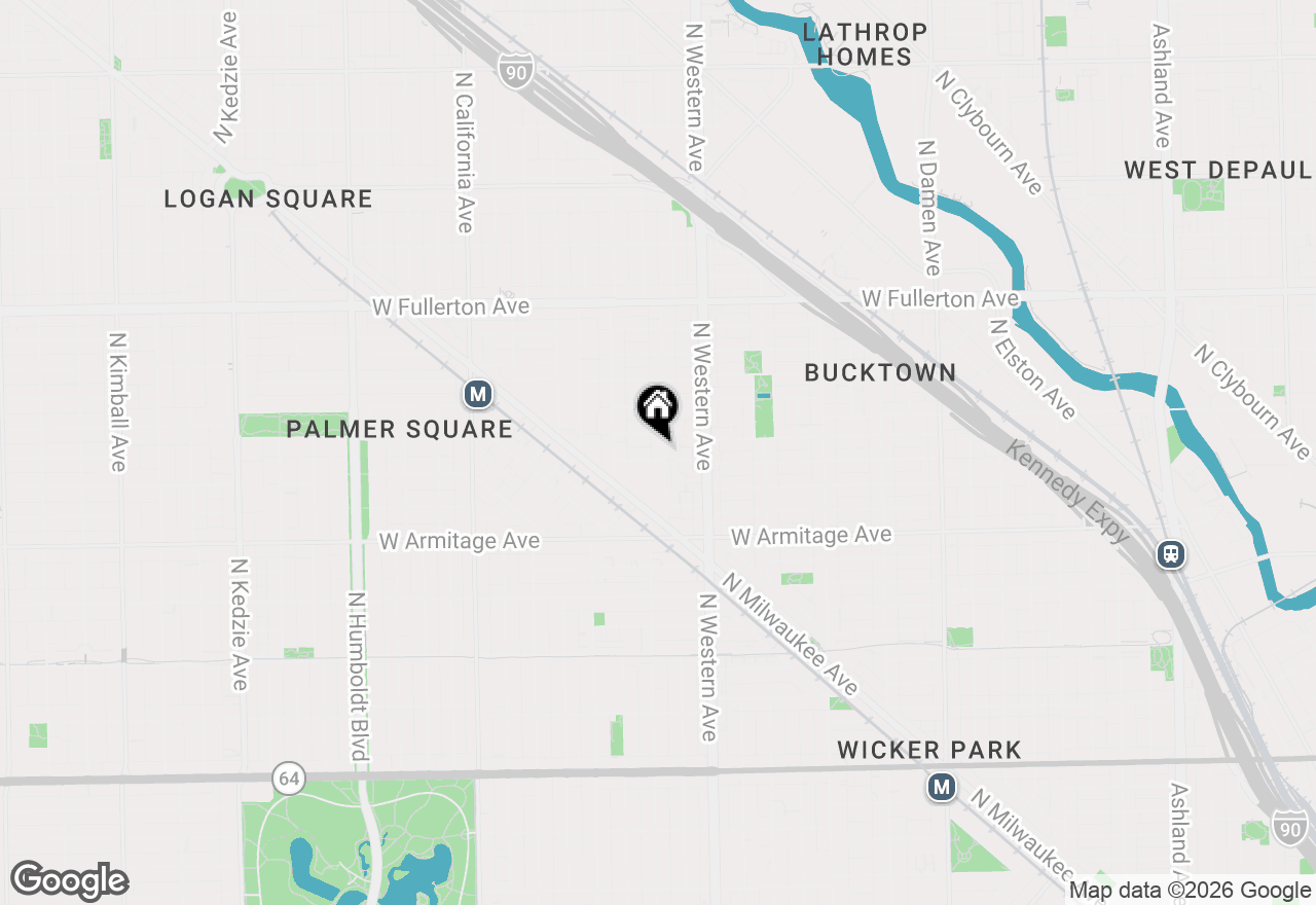 Map of 2106 N Campbell Avenue, Chicago, IL 60647