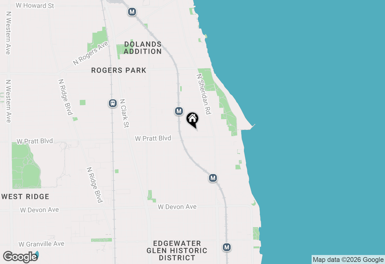 Map of 6816 N Lakewood Avenue #2, Chicago, IL 60626