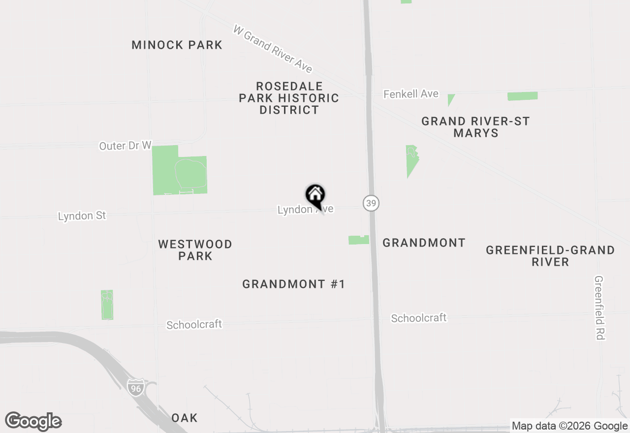 Map of 14433 Faust Avenue, Detroit, MI 48223