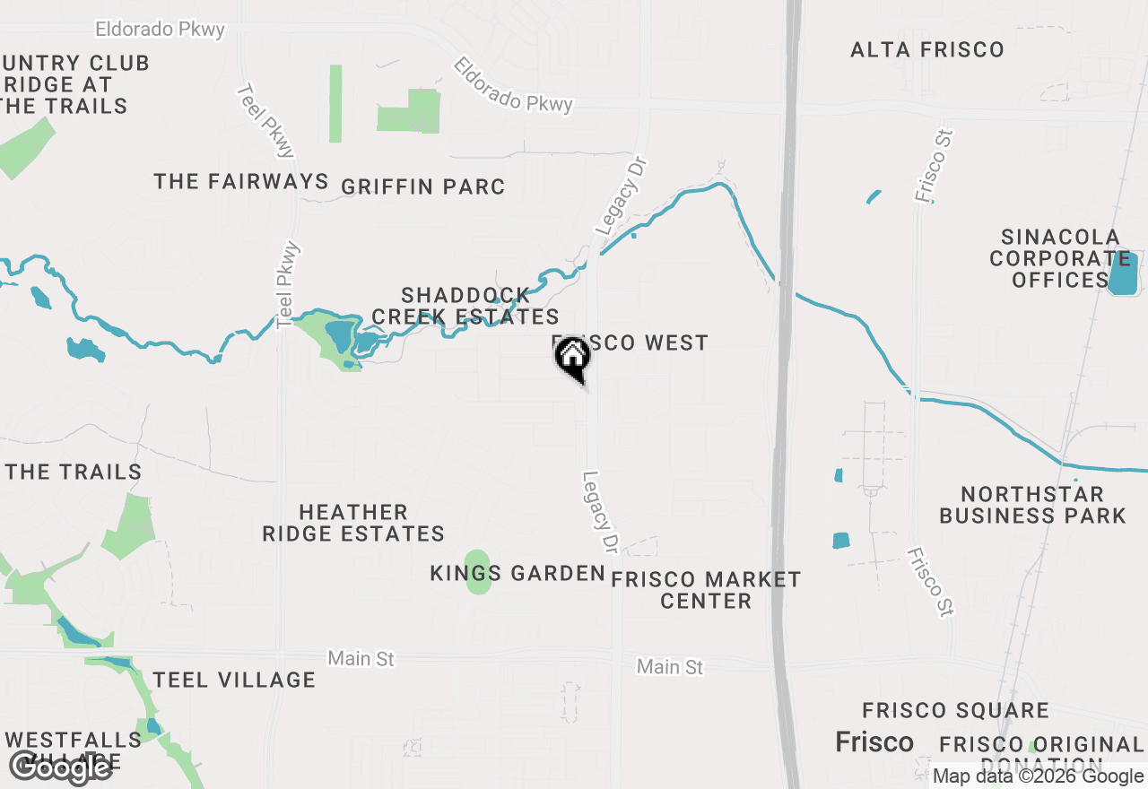 Map of 4378 Forest Park Lane, Frisco, TX 75033